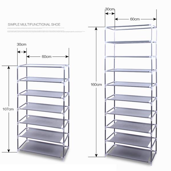 9-Grid Fabric Shoe Cabinet