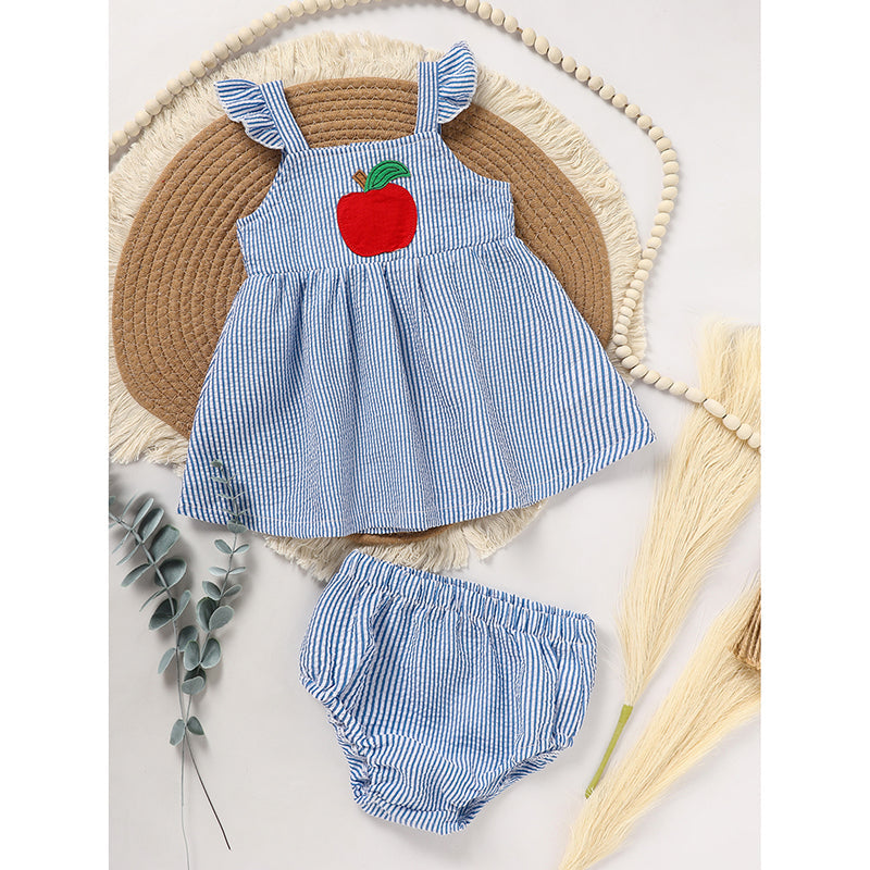 Girls' Ruffle Sleeve Top & Shorts Set