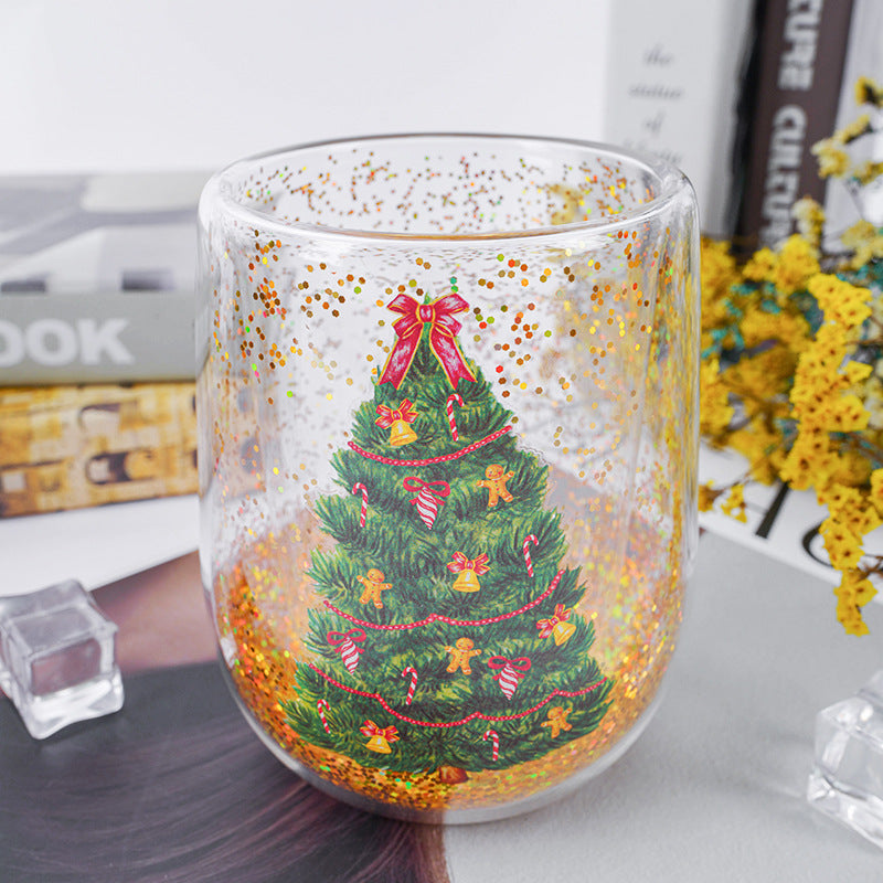 Christmas Tree Glitter Cup
