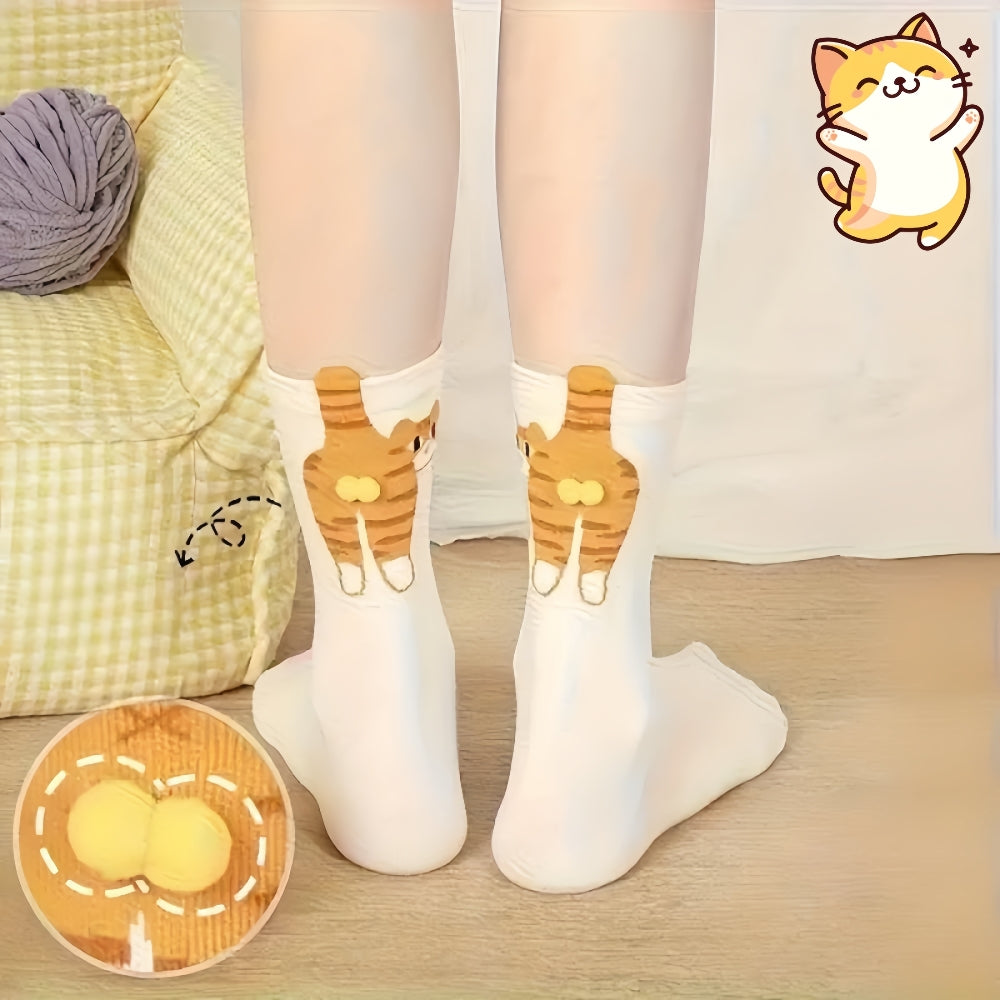 Cat Pom-Pom Socks