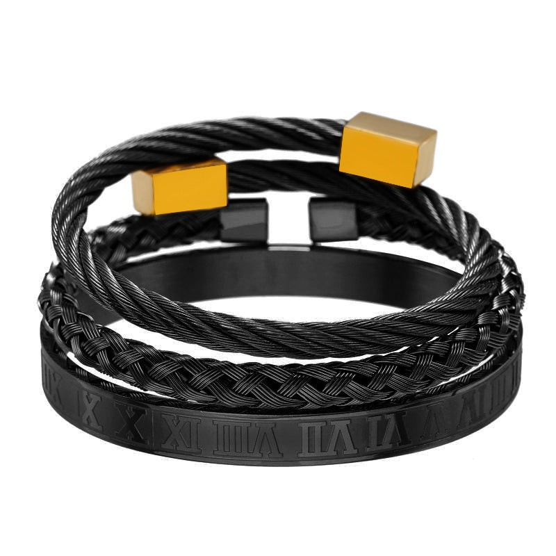 Roman Numeral Bangle Set