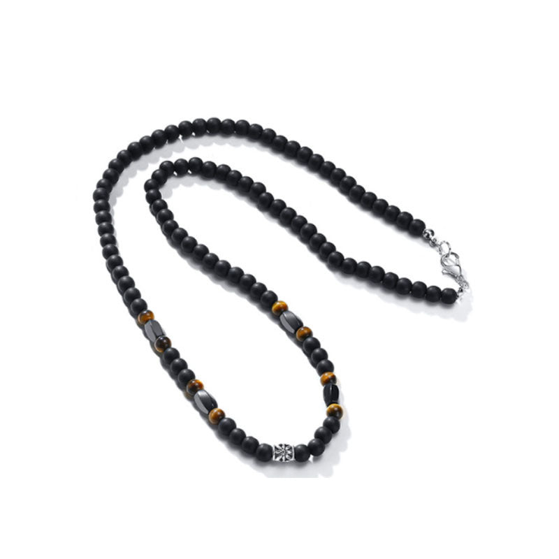 Matte Lava Stone Bead Necklace