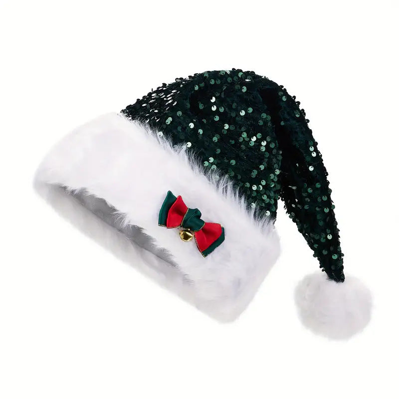Sequin Plush Christmas Hat