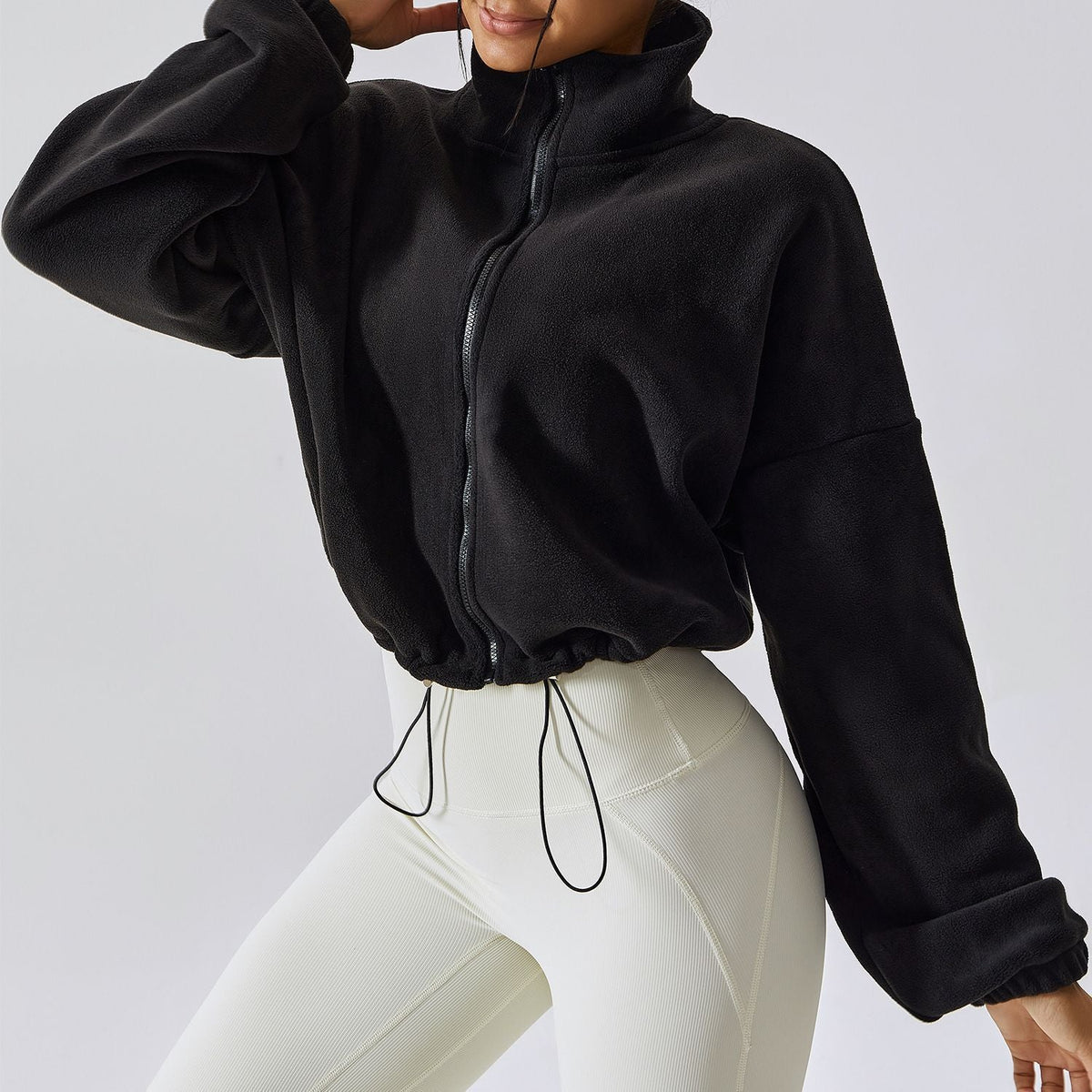 Sherpa-Collar Fleece Jacket