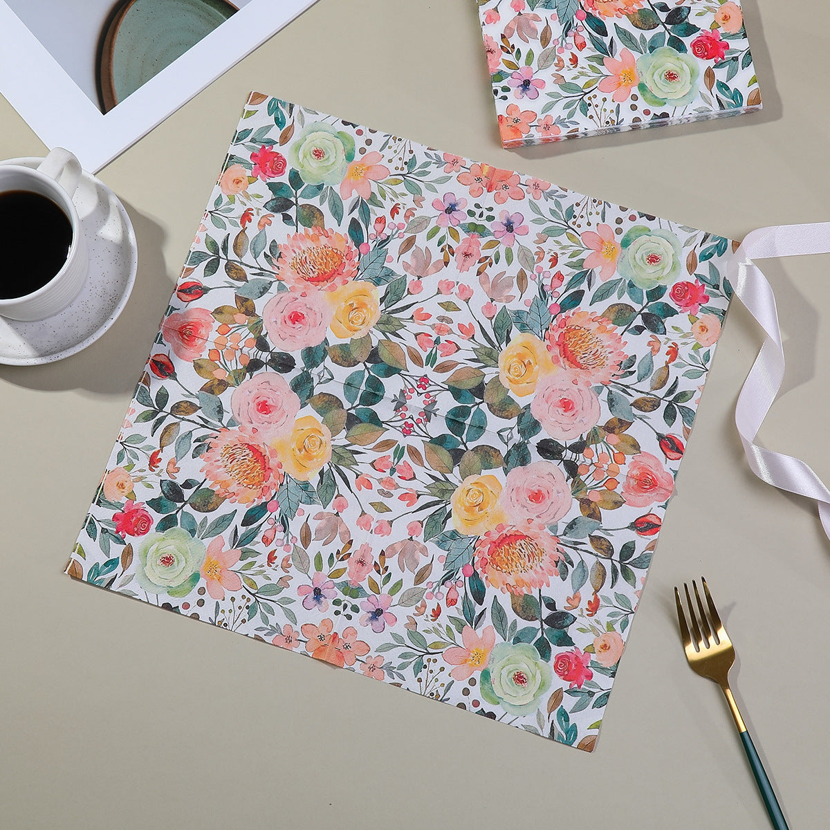 Floral Print Party Napkins