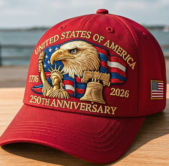 America 250 Eagle Embroidered Cap