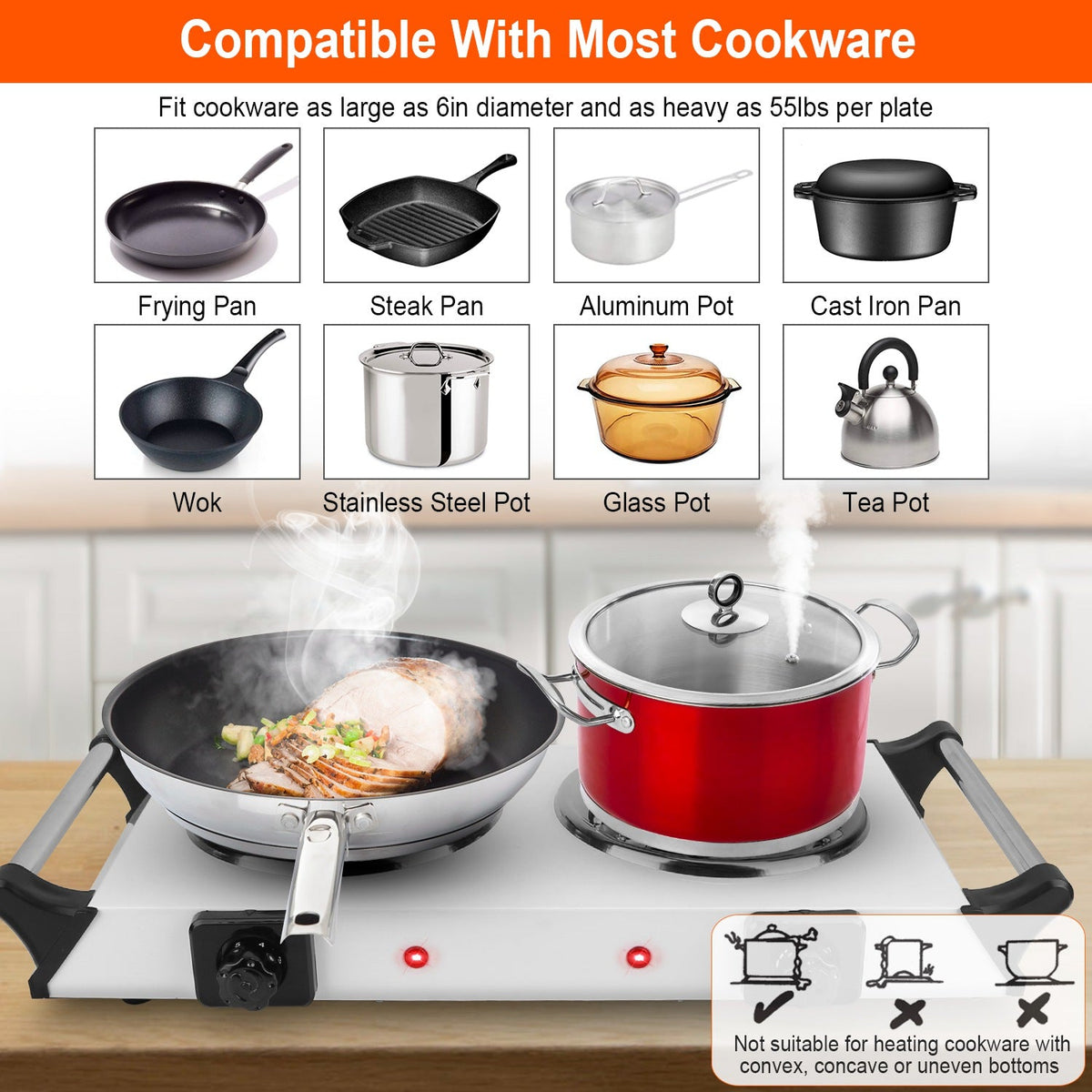 Portable Double Electric Burner