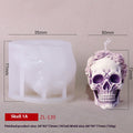 Rose Skull Candle Mold