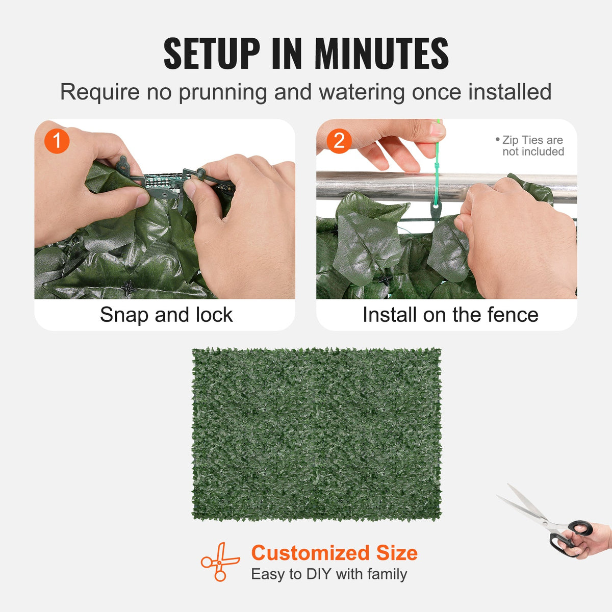 Artificial Ivy Privacy Fence Screen (96 x 72 in)