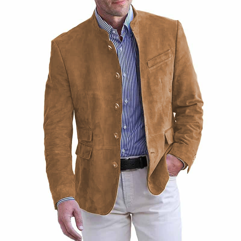 Men's Stand-Collar Casual Blazer