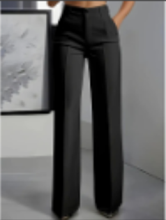 Wide-Leg Tailored Trousers