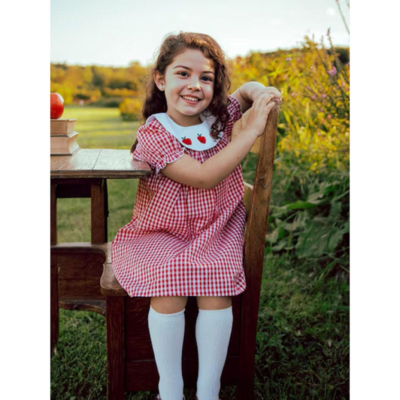 Toddler Plaid Smocked School Dress