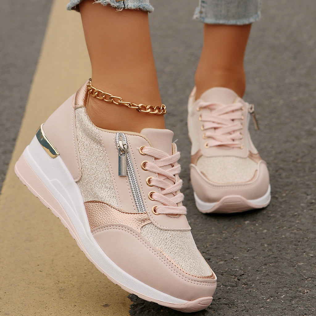 Metallic Platform Sneakers