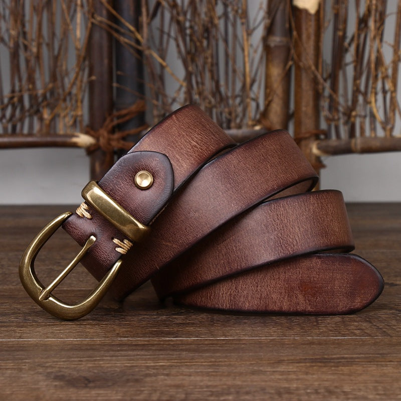 Vintage Distressed Leather Belt