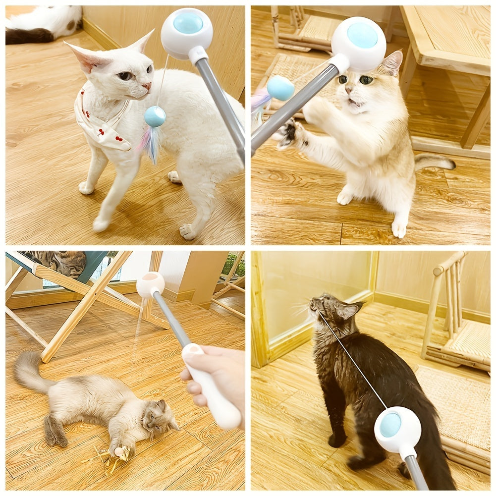 Retractable Cat Feather Wand