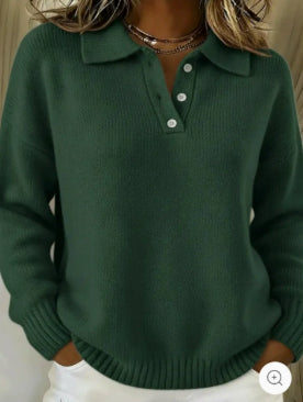 Soft Collared Button Sweater