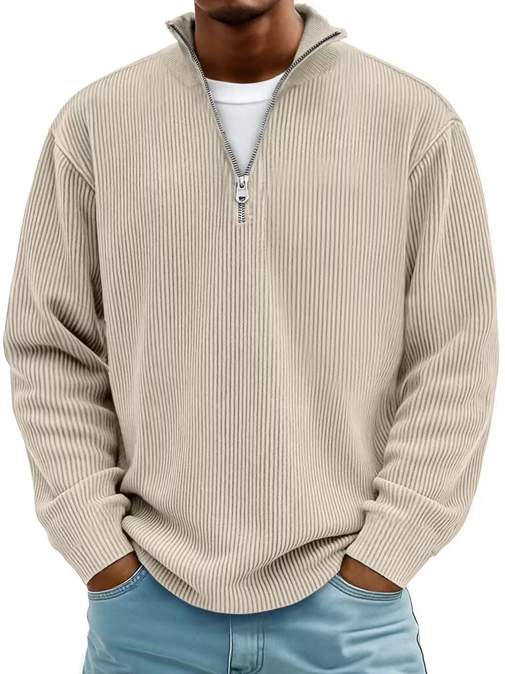 Men's Corduroy Quarter-Zip Pullover