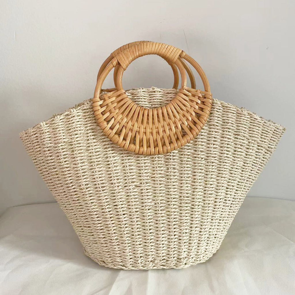 Woven Straw Beach Bag
