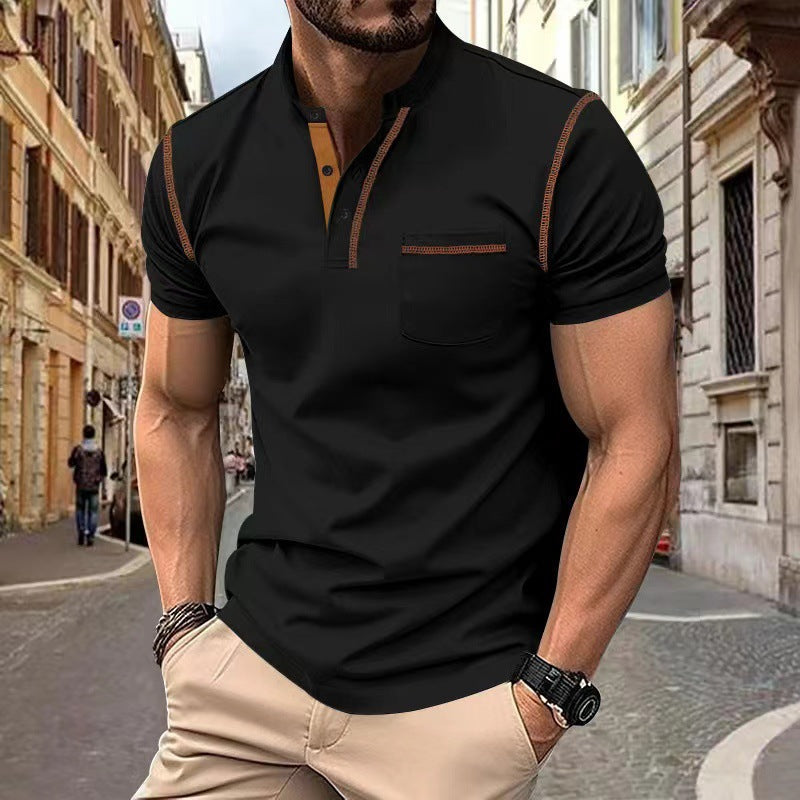 Men's Knit Henley Polo