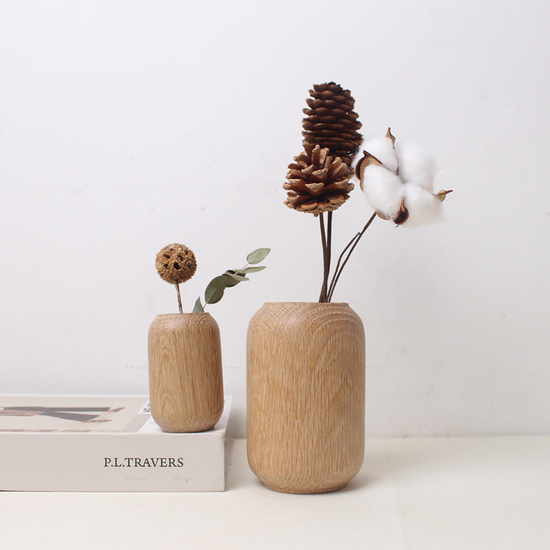 Solid Wood Dried Flower Vase