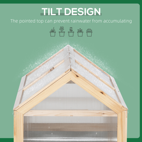 Raised Garden Bed with Mini Greenhouse