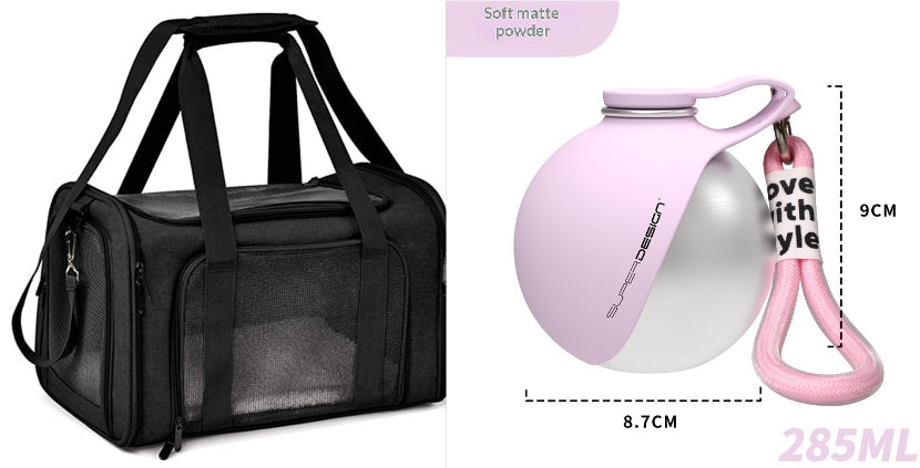 Portable Dog Water Bottle with Bag Dispenser