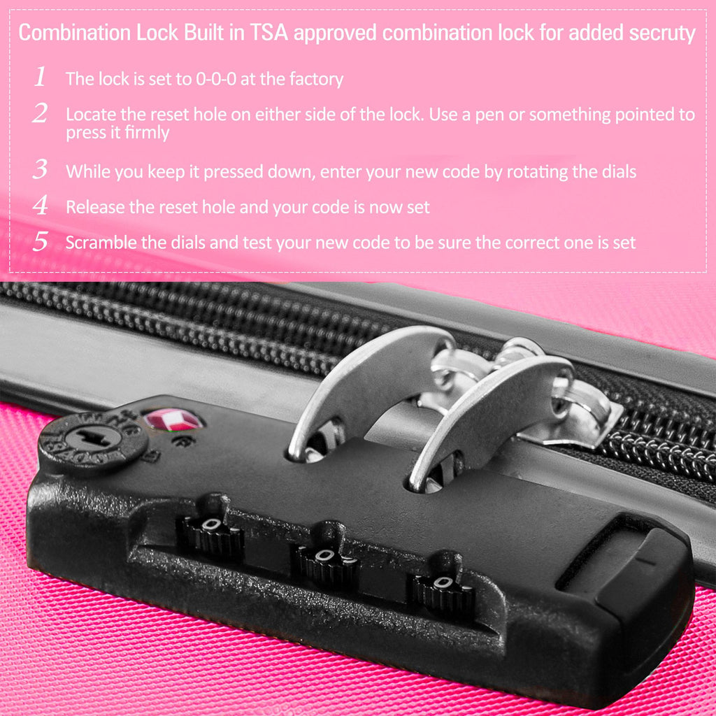 3-Piece Hardshell Luggage Set with TSA Locks