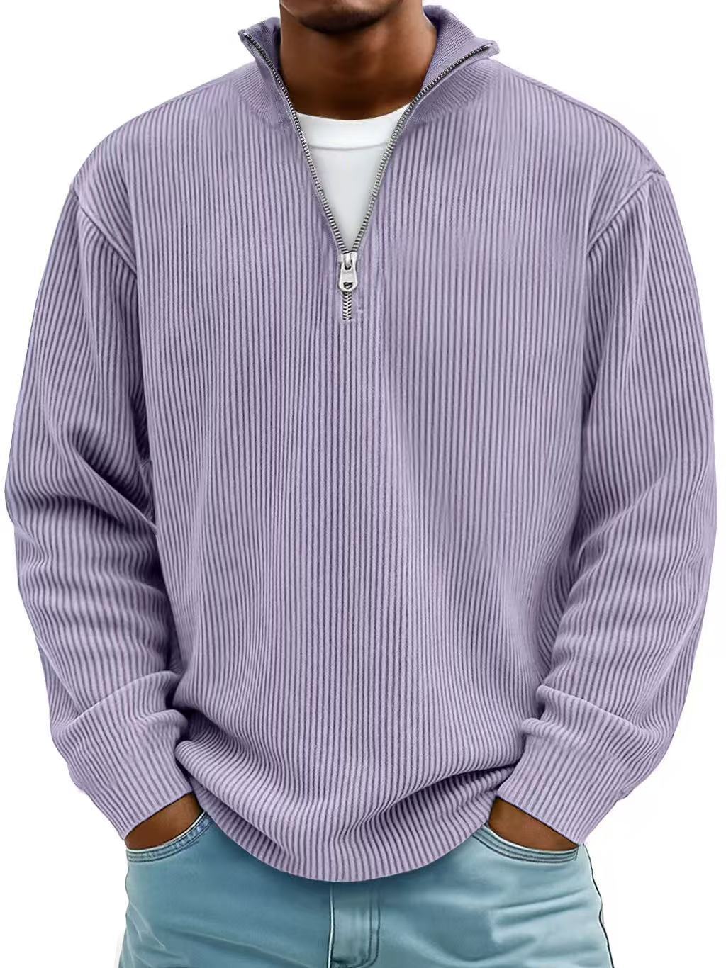 Men's Corduroy Quarter-Zip Pullover