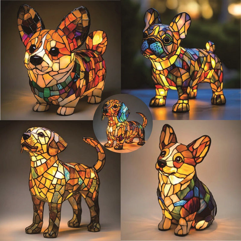 Color-Changing Dog Figure Lamp