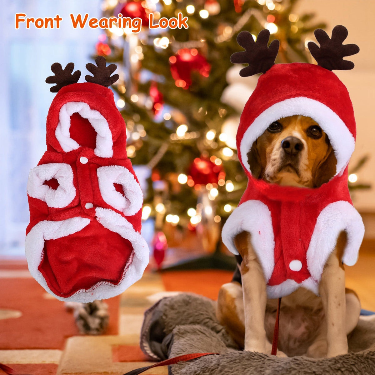 Santa Reindeer Pet Costume