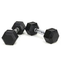 15 lb Rubber-Coated Cast Iron Dumbbell