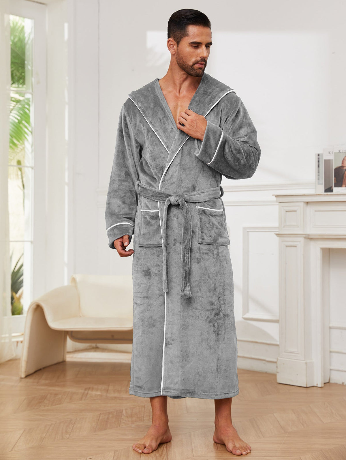Plush Flannel Bathrobe