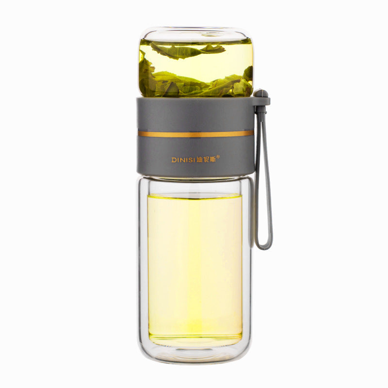Double-Wall Glass Tea Infuser Bottle