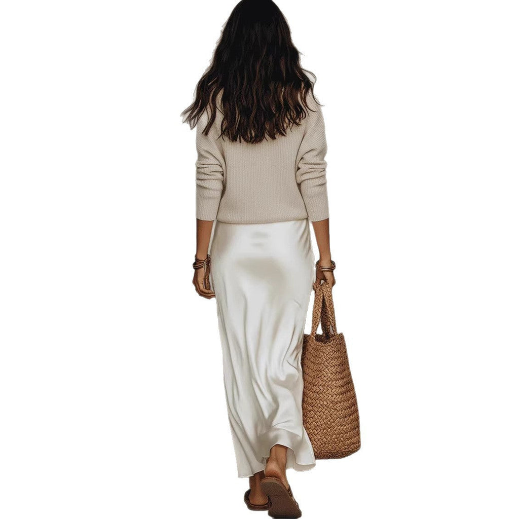 Satin Maxi Dress & Shrug Set