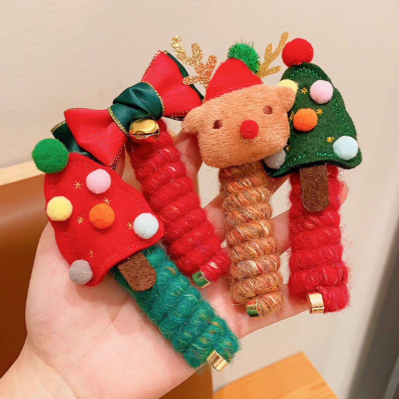 Kids' Christmas Spiral Hair Ties