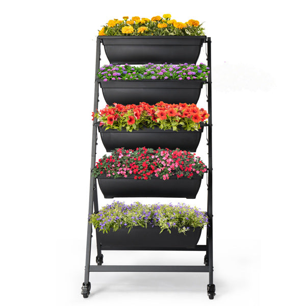 5-Tier Vertical Planter with Wheels