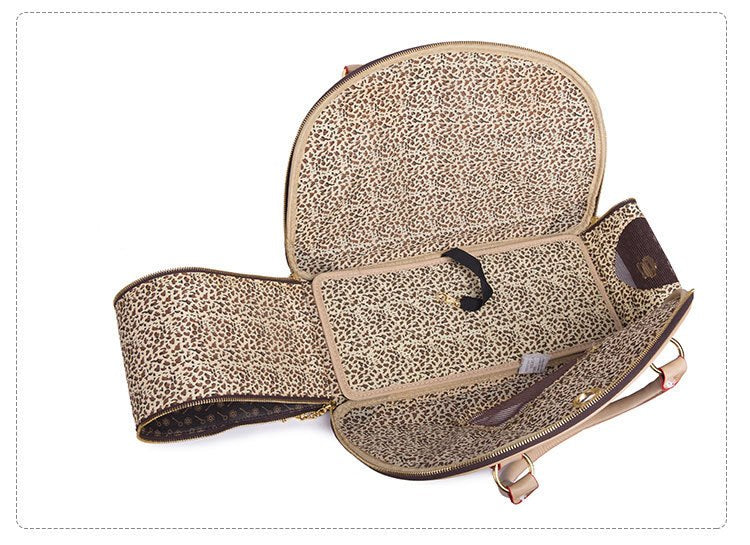 Faux Leather Pet Carrier Tote