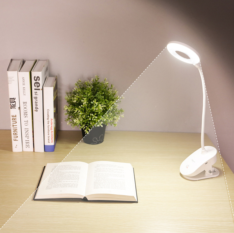 USB Rechargeable Clip-On Desk Lamp
