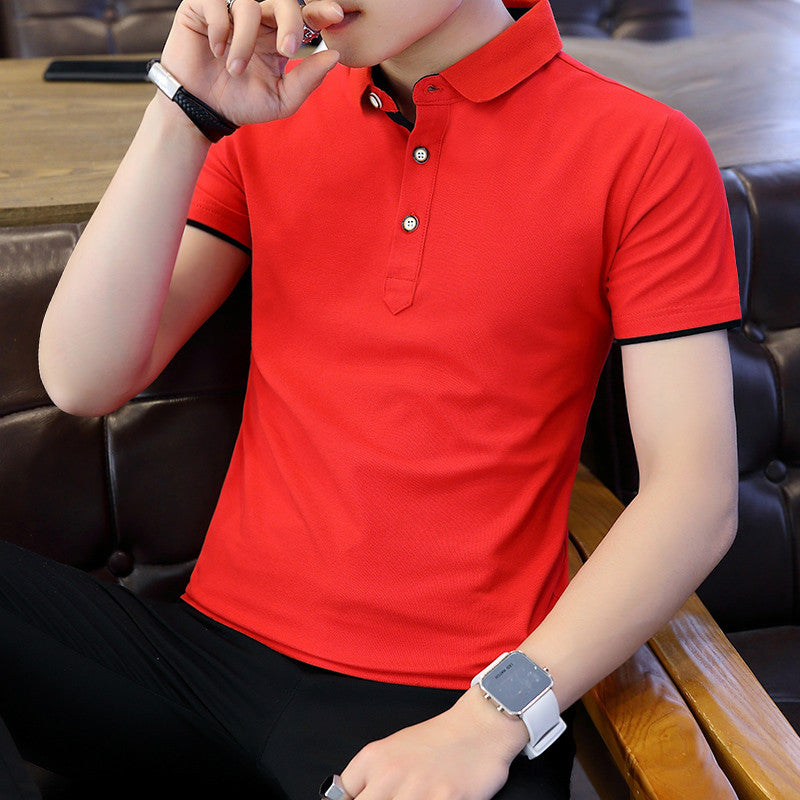Men's Color-Block Zip Polo