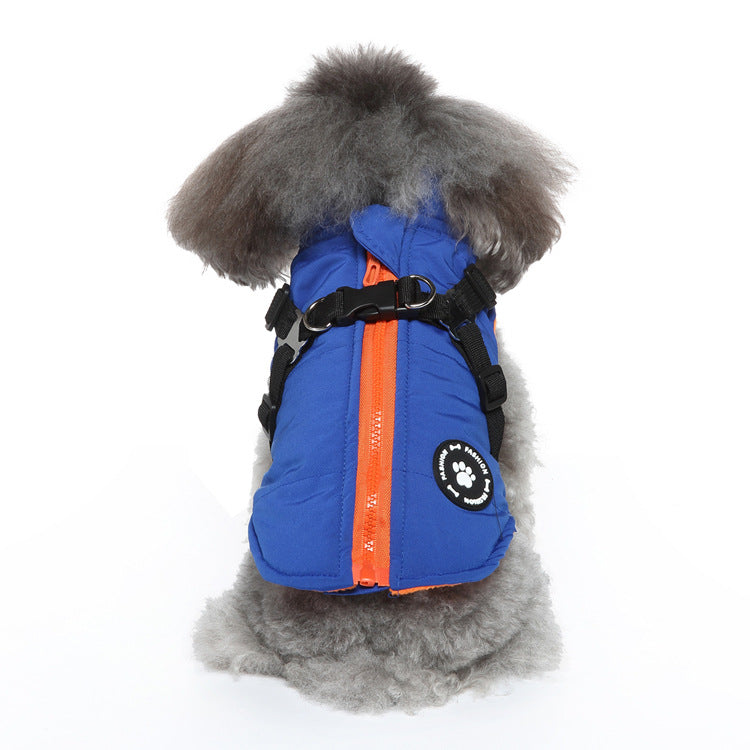 Padded Dog Coat with Harness Opening