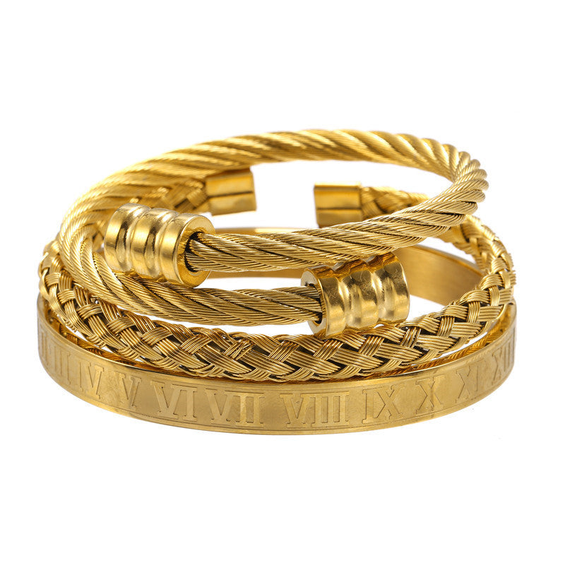 Roman Numeral Bangle Set
