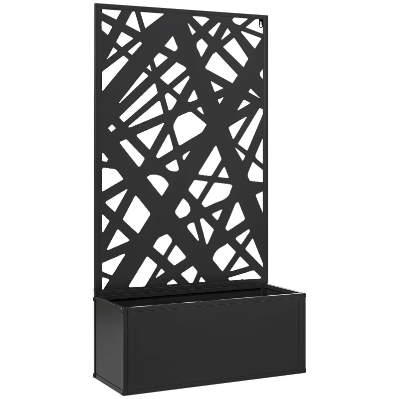 Metal Planter with Privacy Screen