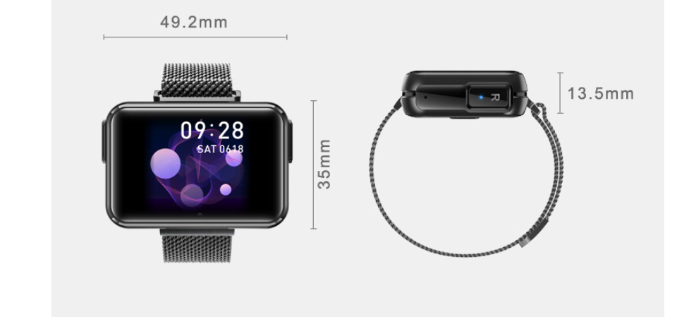 2-in-1 Smartwatch with Built-In Earbuds