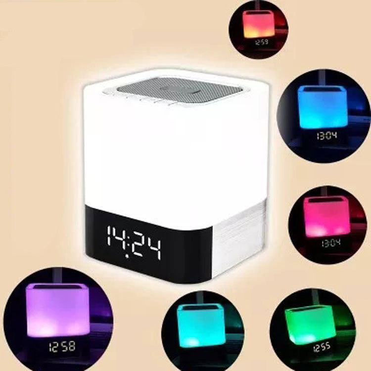 Bluetooth Speaker with Night Light & Clock