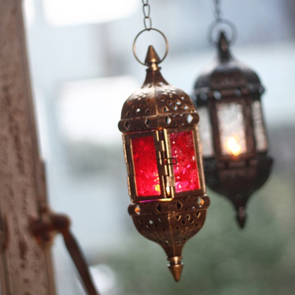Moroccan Glass Candle Holder