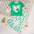 Girls' Clover Tee & Flare Pants Set