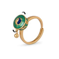 Vintage Enamel Mantra Spinner Ring