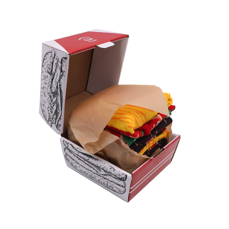 Burger Socks Gift Box