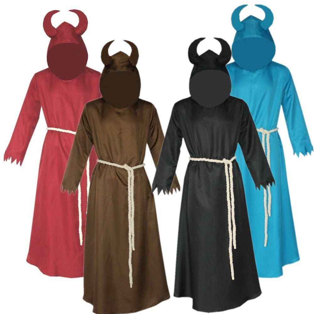 Horned Dark Wizard Cloak