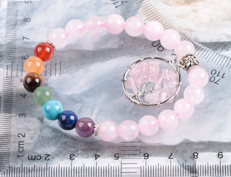 Seven Chakra Crystal Bead Bracelet